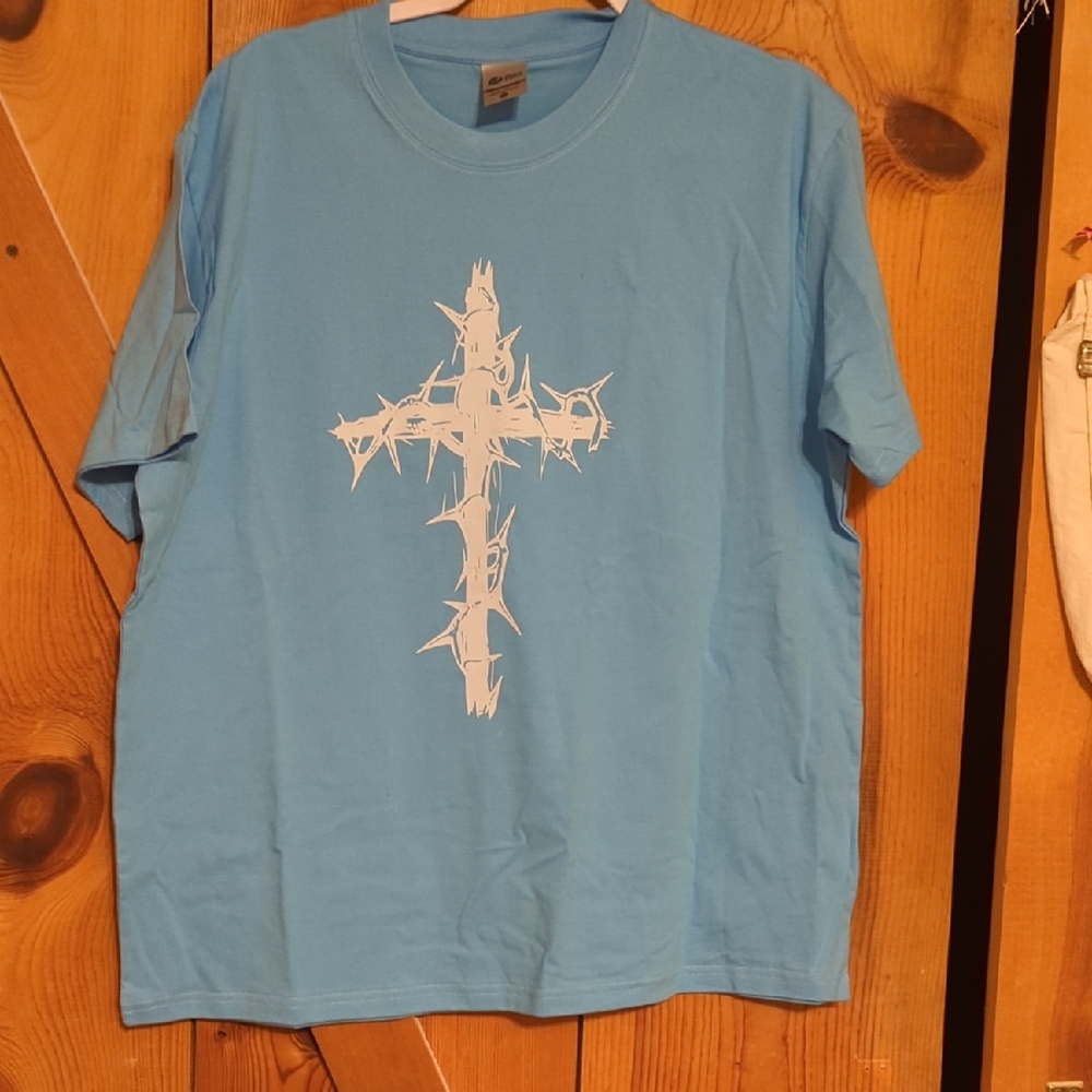 Sky Blue Cross Graphic Tee